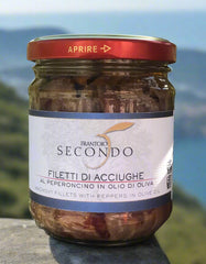 Filetti di acciughe piccanti sott’olio | Barattolo da 210 gr.