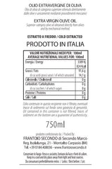 Olio extra vergine di oliva 100% italiano | Bottiglia da 0,75 lt.