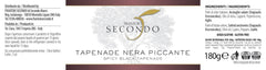 Salsa Tapenade nera piccante | barattolo da 180 gr.