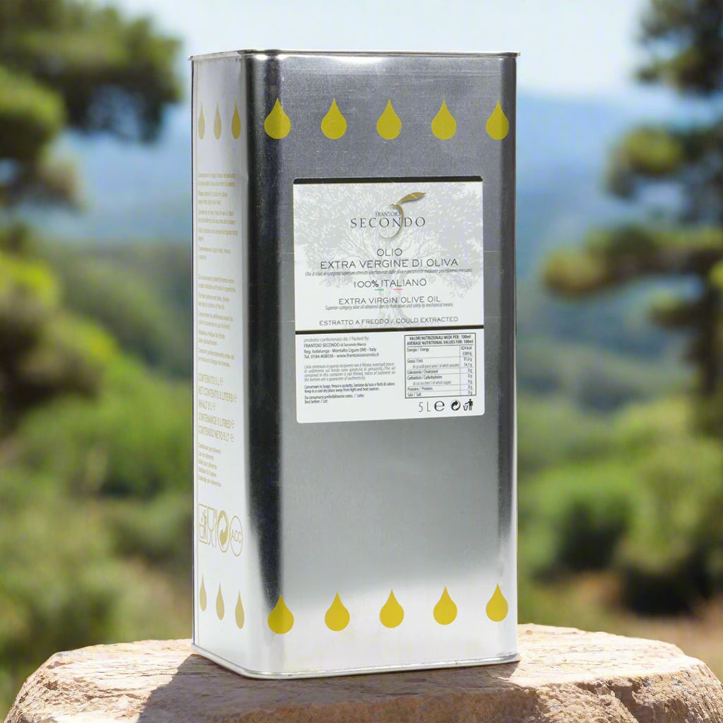 Latta da 5 litri di olio extra vergine di oliva 100 % italiano
