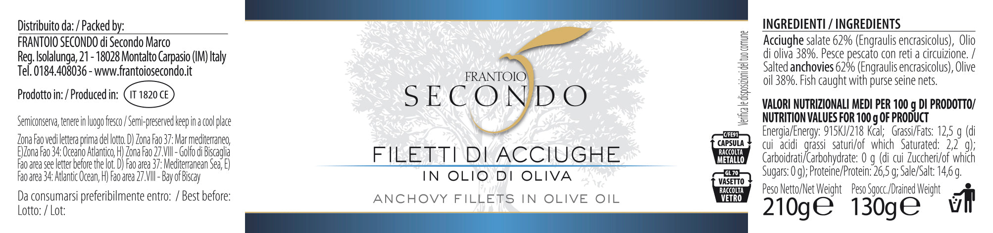 Confezione Regalo con olio EVO e delizie liguri