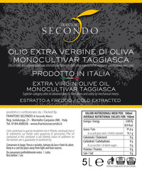 Latta da 5 litri di olio extra vergine di oliva monocultivar taggiasca