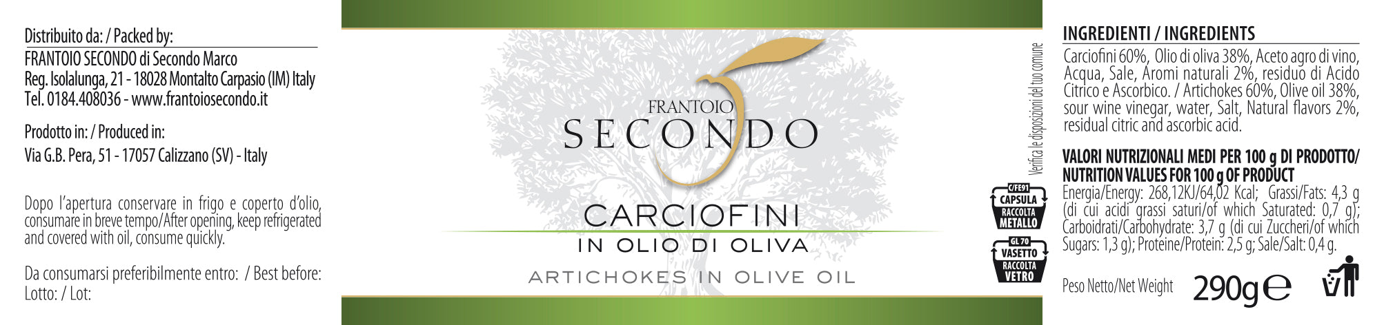 Confezione Regalo con olio EVO e delizie liguri