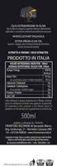 Olio extra vergine di oliva monocultivar Taggiasca da  0,50 lt.