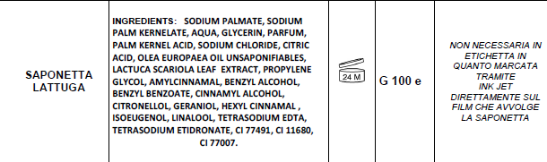 Saponetta all'olio di oliva e lattuga gr 100